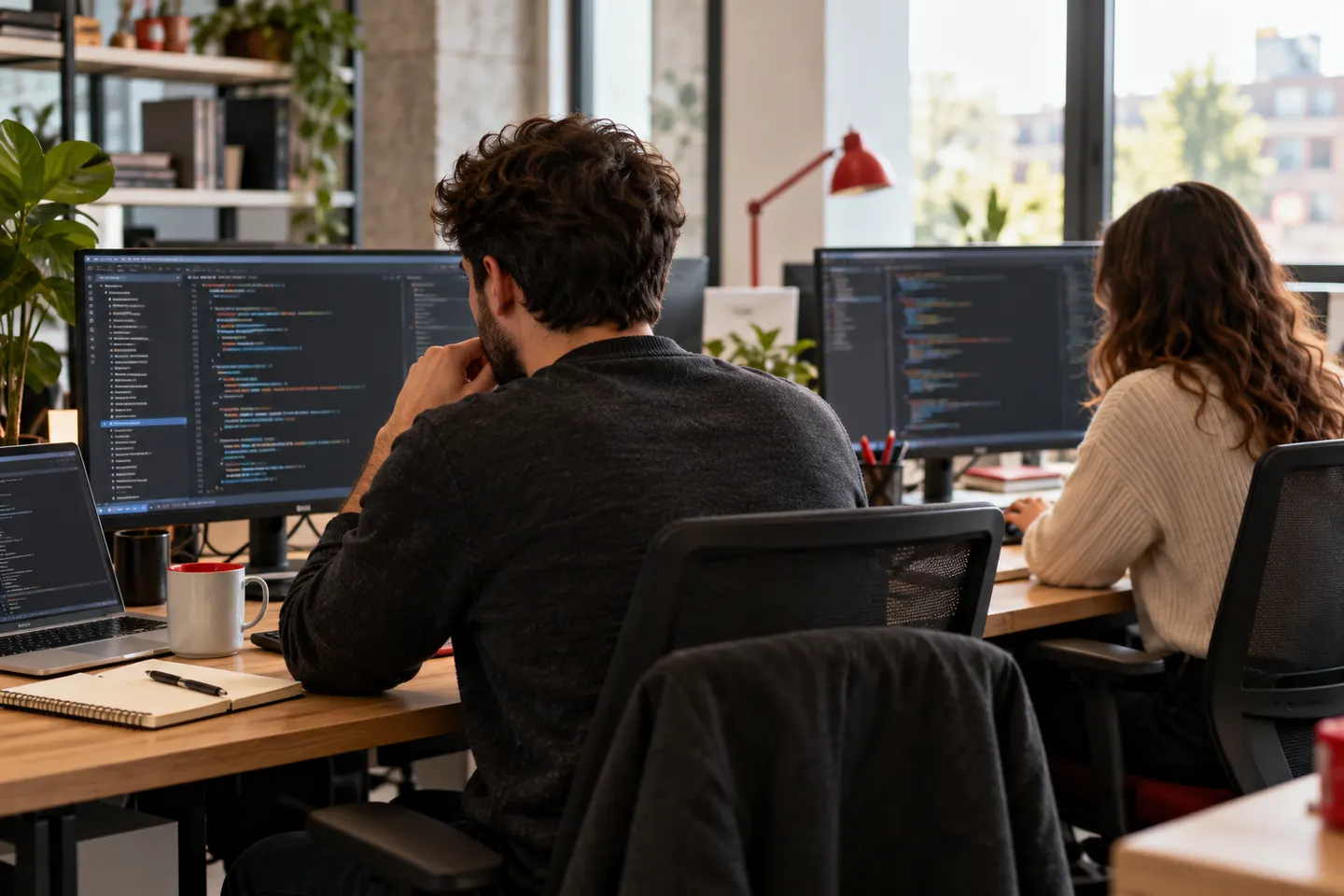 Imagen de contexto: trabajo de desarrollo de software en un espacio tecnológico contemporáneo.